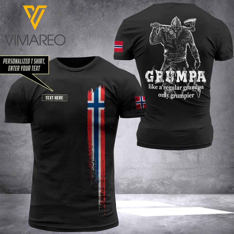 Customized Norway Viking Flag 3D PRINTED TSHIRT 1504NGBN
