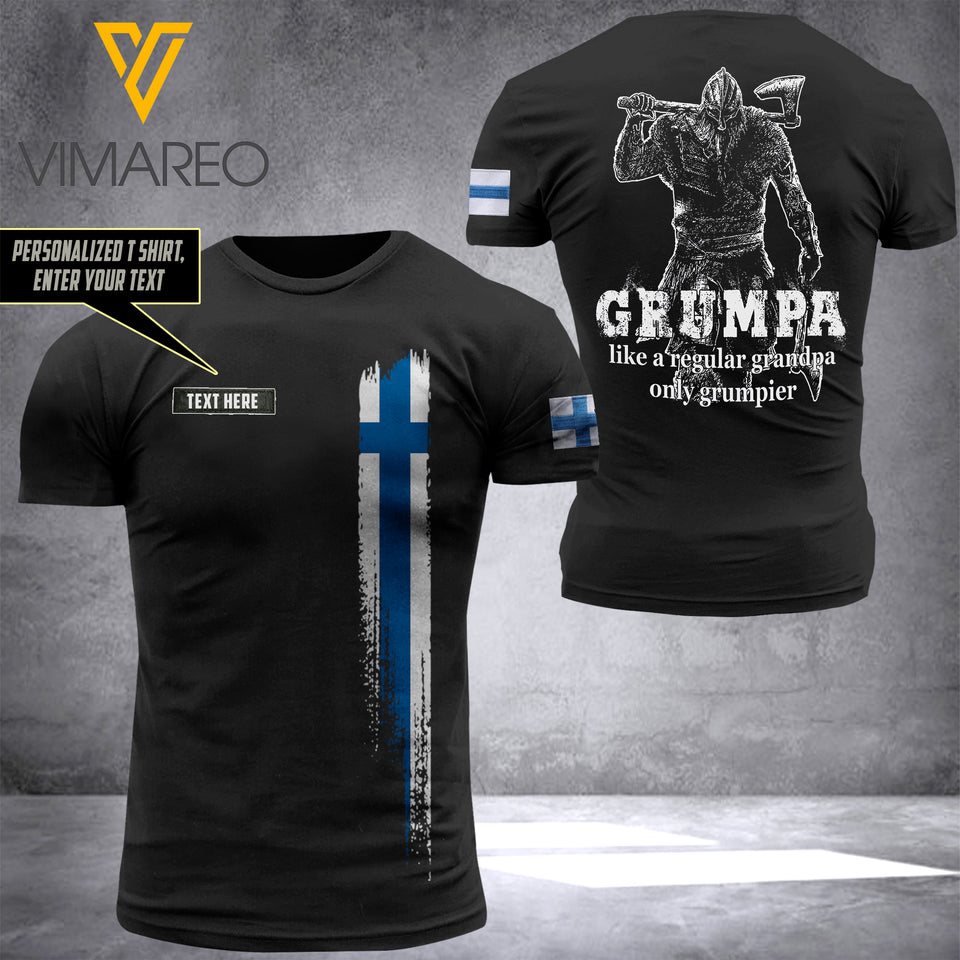 Customized Finland Viking Flag 3D PRINTED TSHIRT 1604NGBN