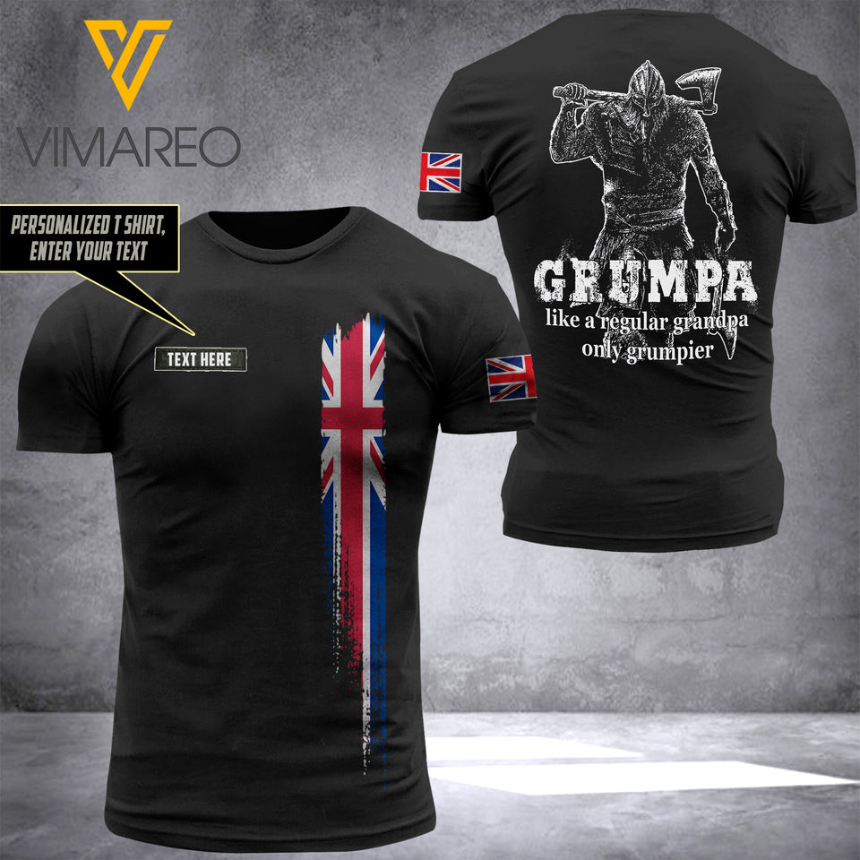 Customized United Kingdom Viking Flag 3D PRINTED TSHIRT 1604NGBN