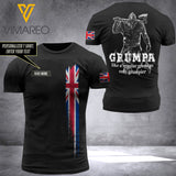 Customized United Kingdom Viking Flag 3D PRINTED TSHIRT 1604NGBN