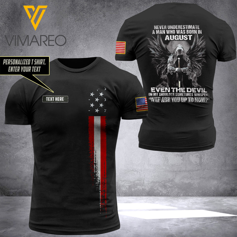 Customized August guy 3D PRINTED TSHIRT 2904NGBN