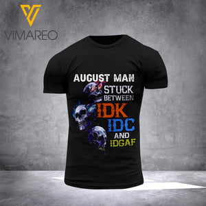 AUGUST MAN T-SHIRT 3D PRINTED 1405NGBN