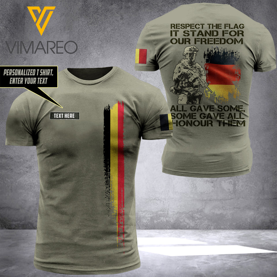 Customized German Army 3D Printed TShirt 0904NGBTQ