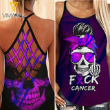 Cancer girl Criss-Cross Open Back Camisole Tank Top 1507TH