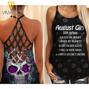 August Girl Criss-Cross Open Back Camisole Tank Top 1303NGB