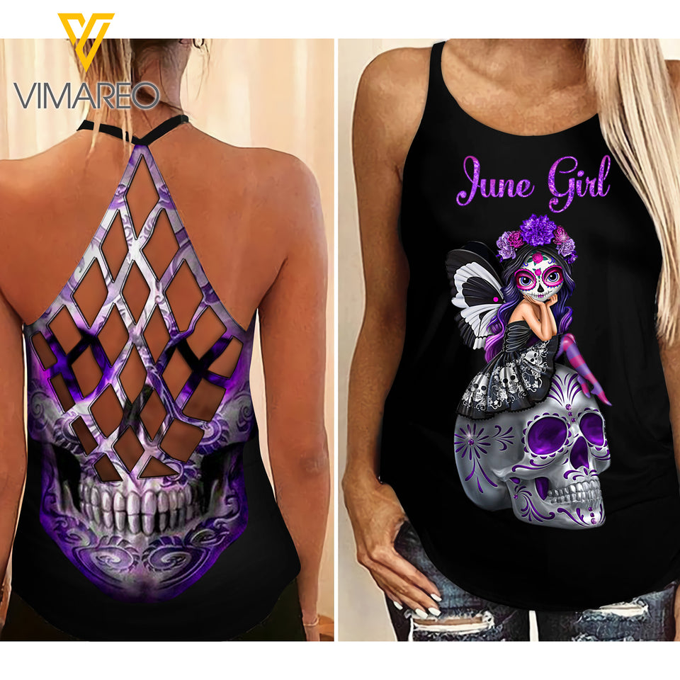 June Girl Criss-Cross Open Back Camisole Tank Top 1503NGBTQ