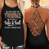 Trouble Criss-Cross Open Back Camisole Tank Top 1603NGBT