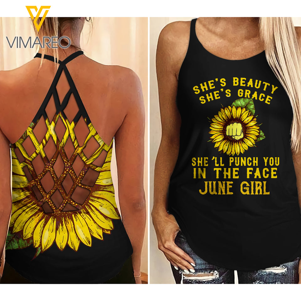 June Girl Criss-Cross Open Back Camisole Tank Top 1803NGBTQ