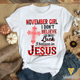 November girl Jesus Tshirt 3d all print 0907TQ