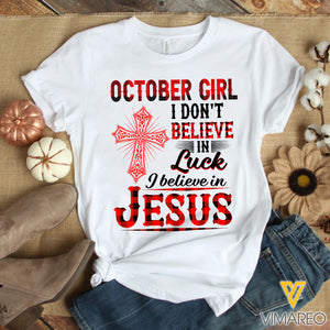 October girl Jesus Tshirt 3d all print 0907TQ