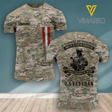 Customized US VETERAN 3D PRINTED SHIRT 2107TH