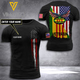 Customized Vietnam veteran Army 3D Printed TShirt/Hoodie 1404NGBTH