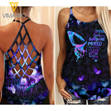 September Girl Criss-Cross Open Back Camisole Tank Top 1706TQ