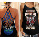 Kentucky Girl With Skull Criss-Cross Open Back Camisole Tank Top YYQQ