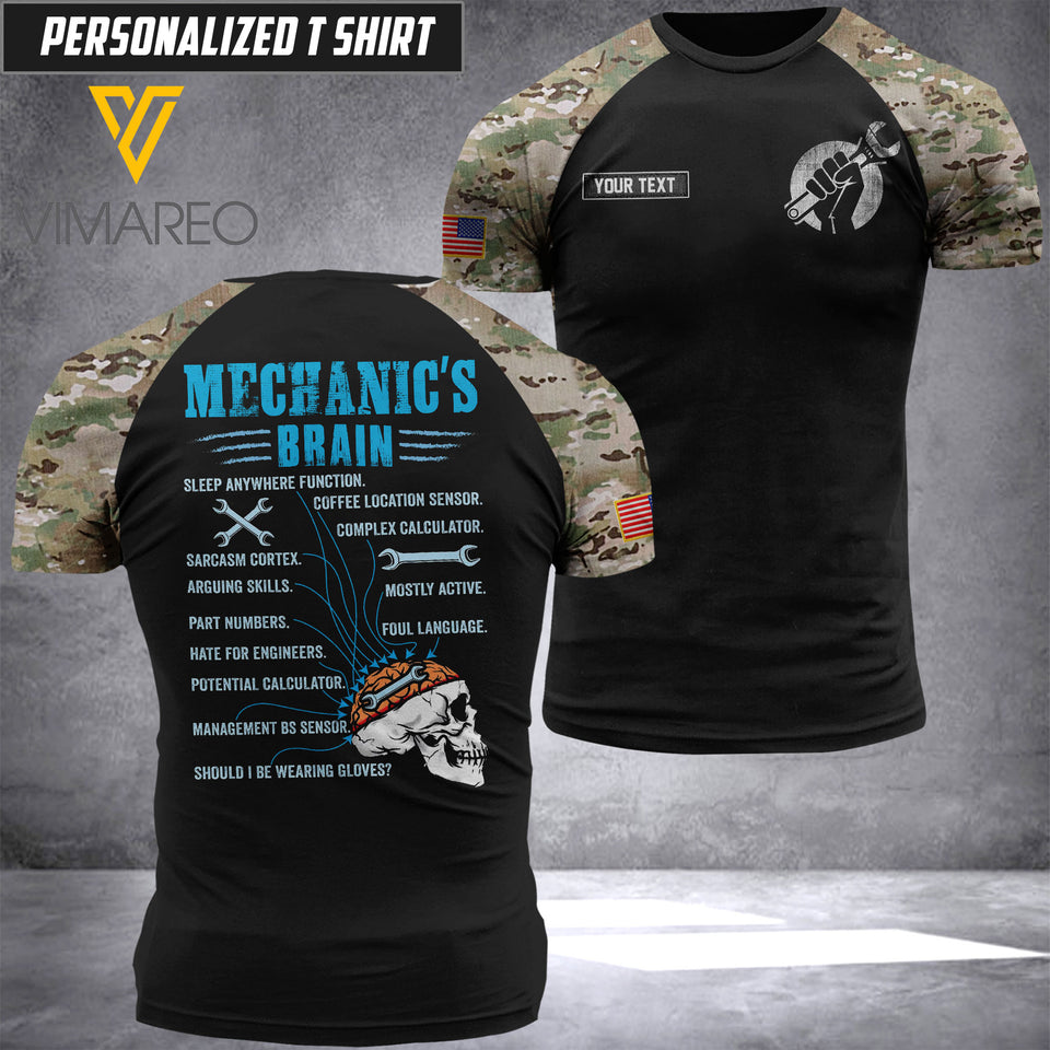 CUSTOMIZED MECHANIC 3D PRINTED TSHIRT QQYY