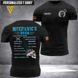CUSTOMIZED MECHANIC 3D PRINTED TSHIRT QQYY