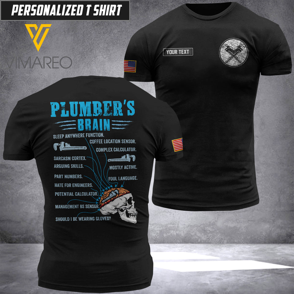 CUSTOMIZED PLUMBER 3D PRINTED TSHIRT QQYY