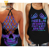JUNE GUY Criss-Cross Open Back Camisole Tank Top  VMYY