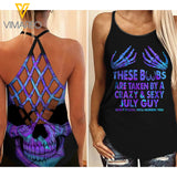 JULY GUY Criss-Cross Open Back Camisole Tank Top  VMYY