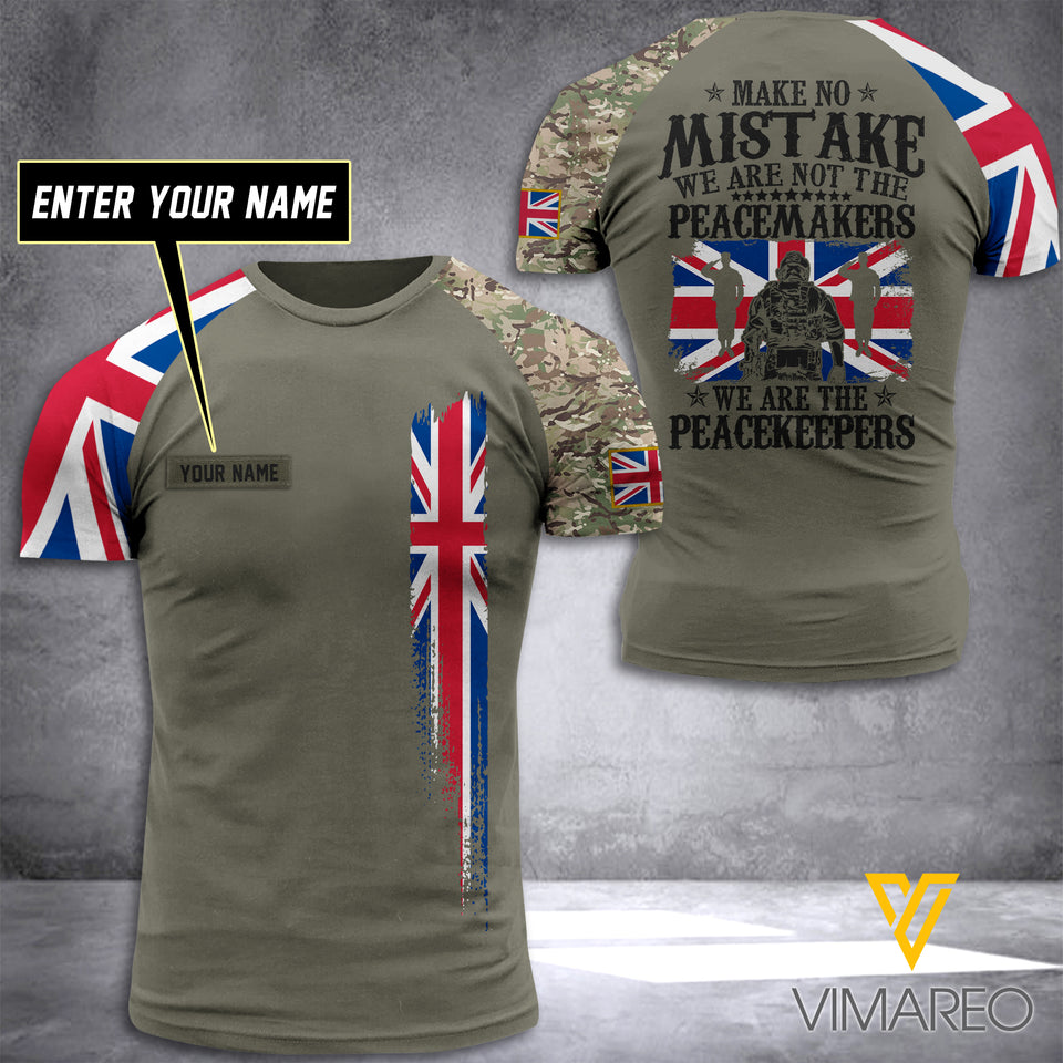 Customized British Soldier 3D Printed Shirt EZT2304