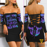 July Girl Lace Up Back Bardot Bodycon Dress MAY-DT10
