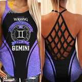 Germini Girl Criss-Cross Open Back Camisole Tank Top Legging