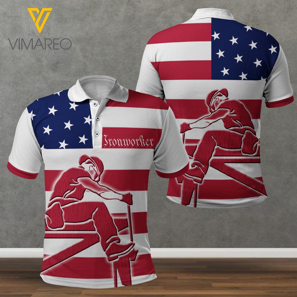 Ironworker POLO SHIRT 3D PRINTED APR-DT27