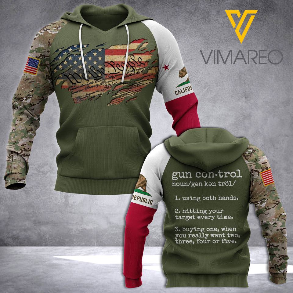 California T SHIRT/HOODIE 3D PRINTED TL113 UNDER GUNN
