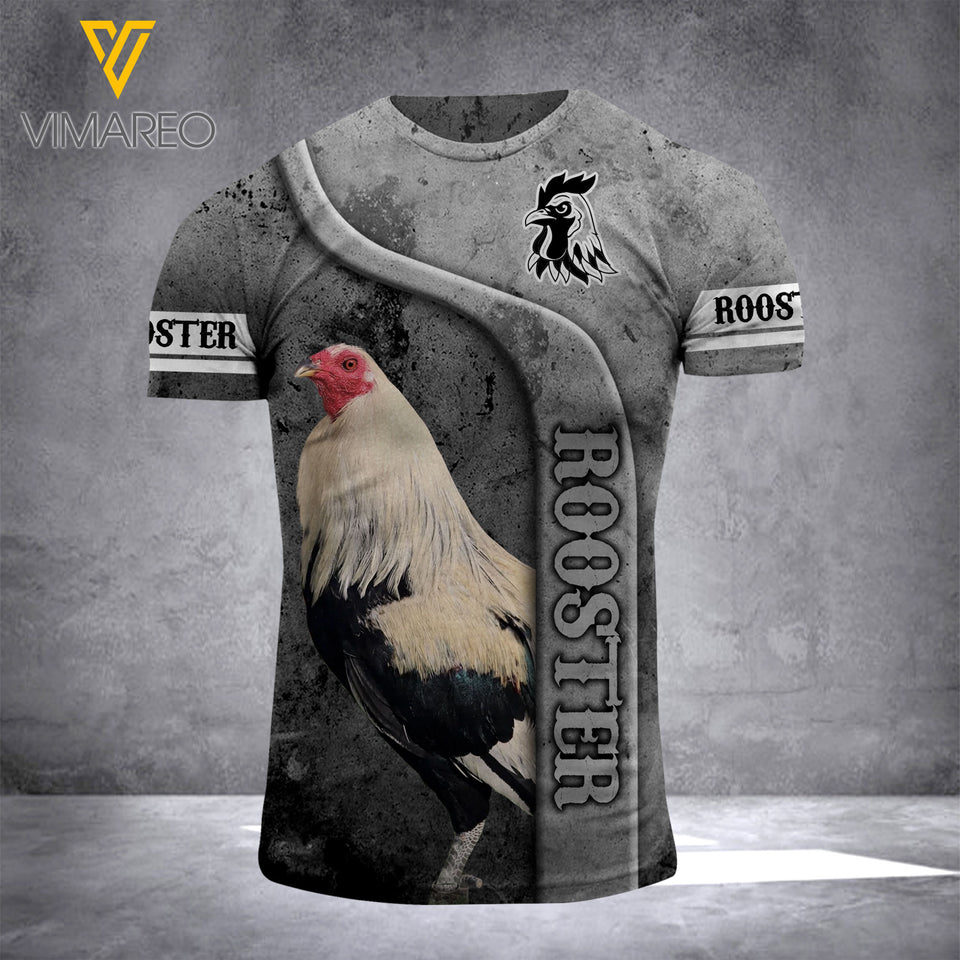 ROOSTER T SHIRT 3D PRINTED TMTL XAM