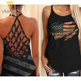 WE THE PEOPLE Criss-Cross Open Back Camisole Tank Top TMTL ZAKA