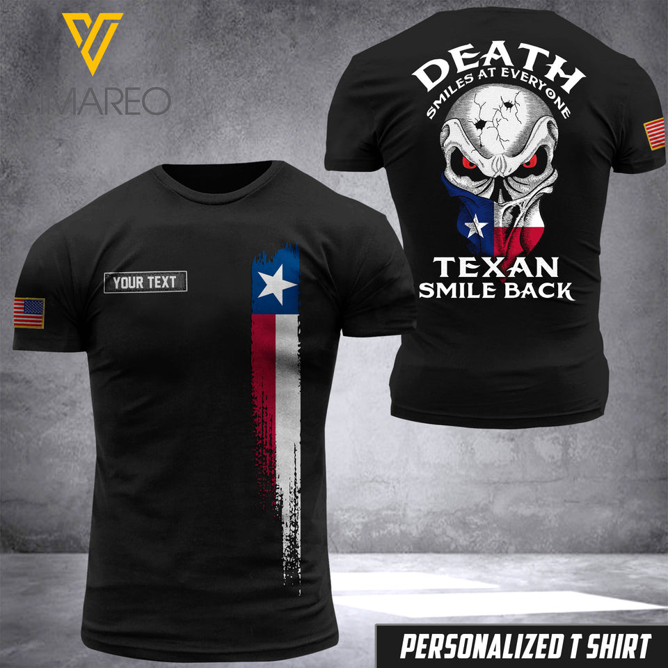 texas SMILE BACK CUSTOMIZE T SHIRT 3D PRINTED TMTL