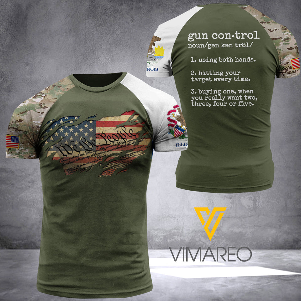 illinois T SHIRT/HOODIE 3D PRINTED TL113 UNDER GUNN