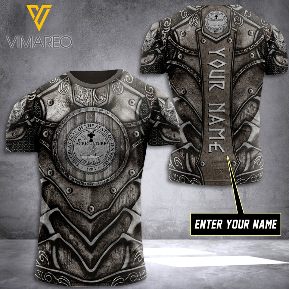 Tennessee ARMOR CUSTOMIZE T SHIRT 3D PRINTED TMTL 10