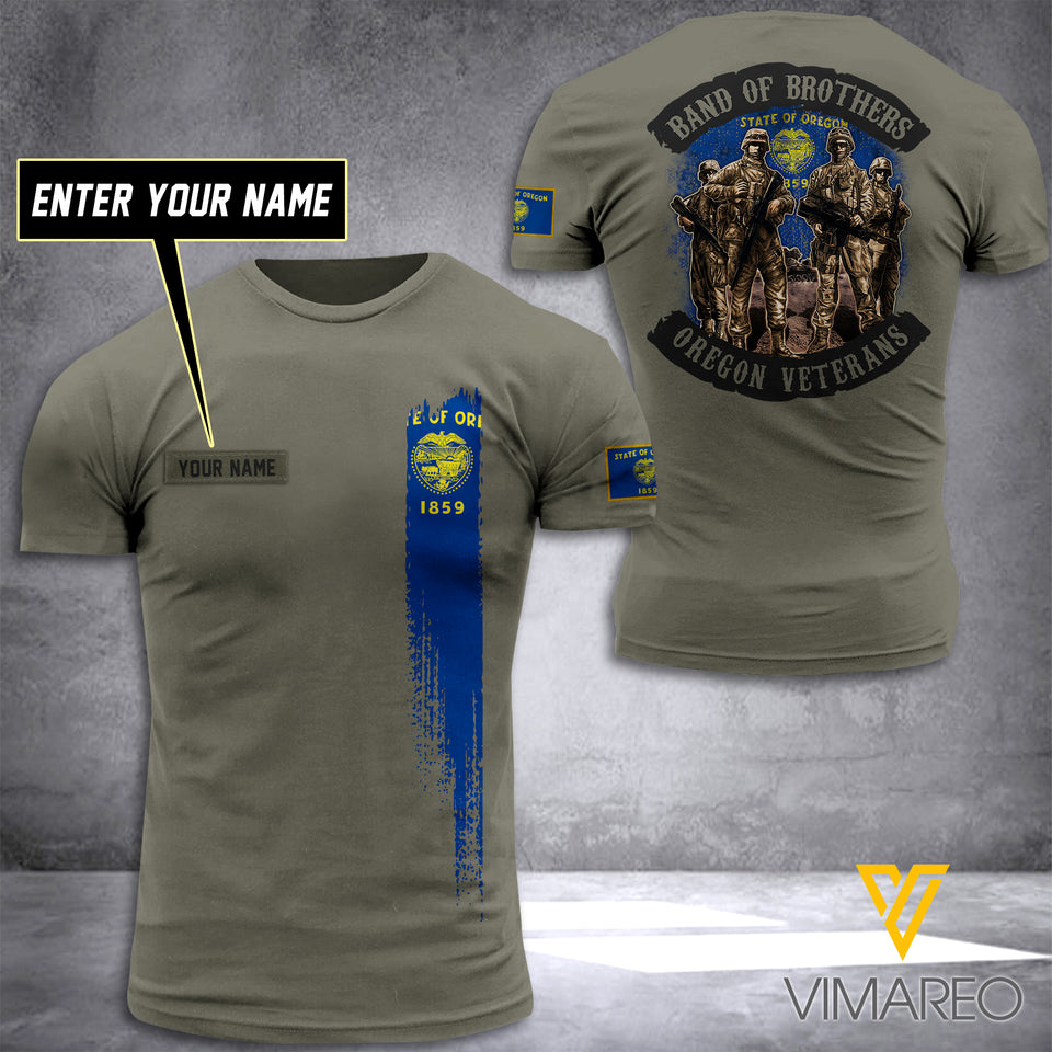 Oregon VETERANS CUSTOMIZE T SHIRT 3D PRINTED TMTL BROTHER