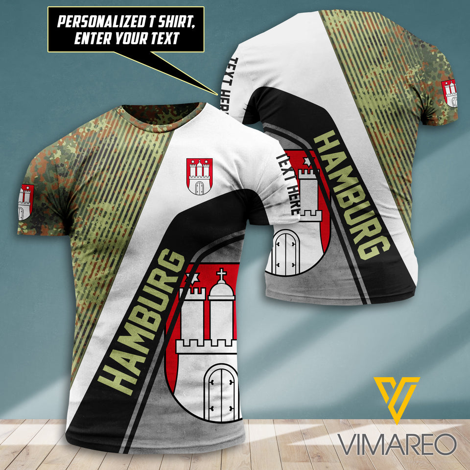 Hamburg CAMO CUSTOMIZE T SHIRT 3D PRINTED TL156
