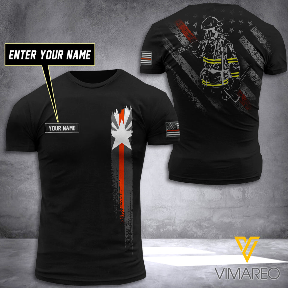 Arizona FIREFIGHTER CUSTOMIZE T SHIRT 3D PRINTED TMT