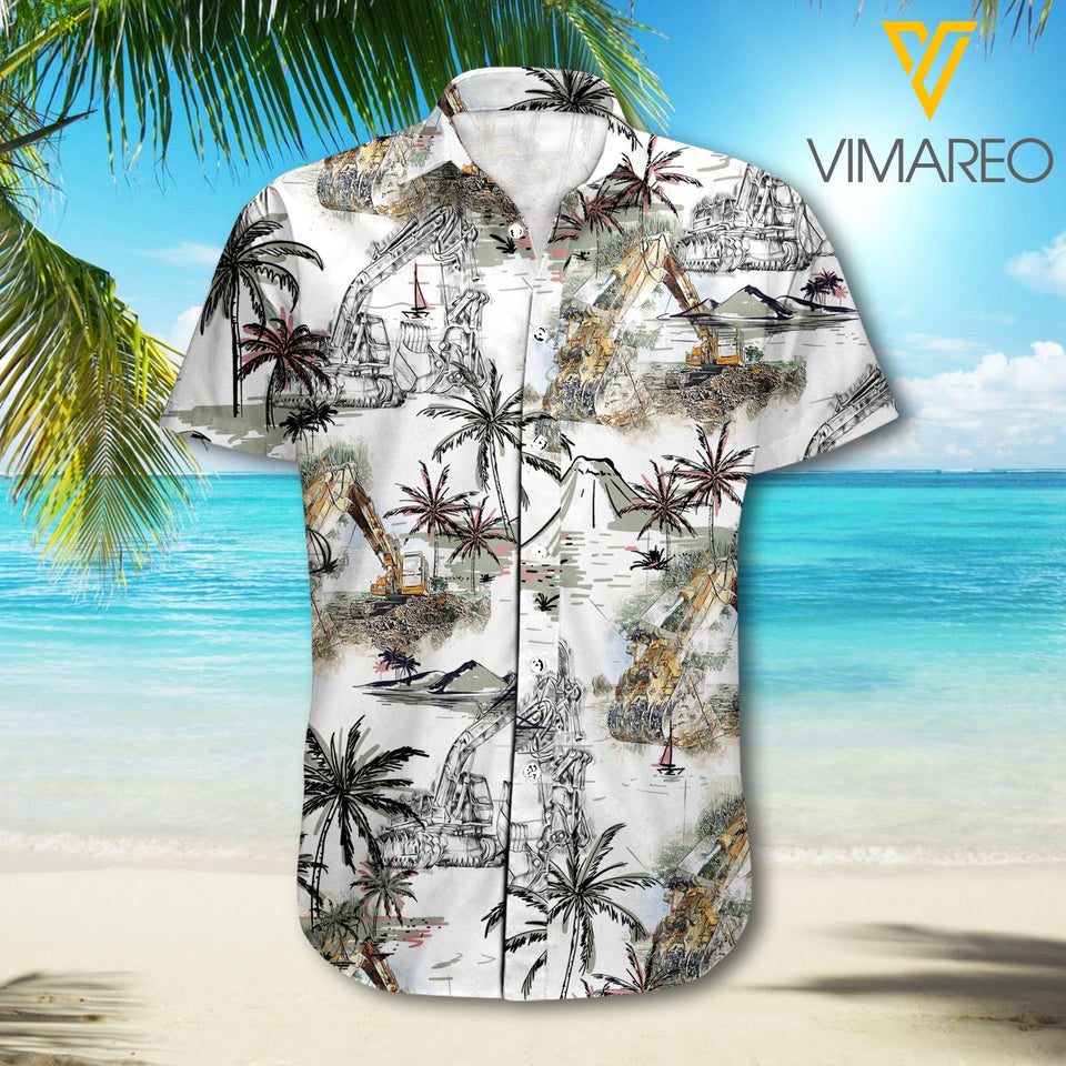 Excavator 3d Printed Mens Shirt SUMMER