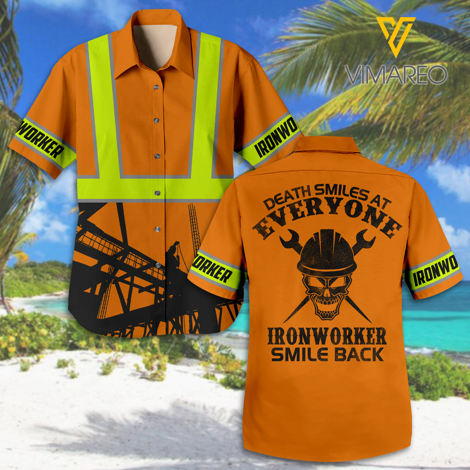 IRONWORKER 3D Printed Mens Shirt SMILE BACK