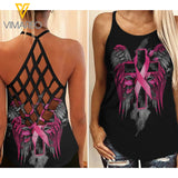 CROSS WING Criss-Cross Open Back Camisole Tank Top TMTL