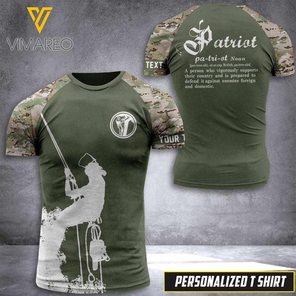 MTP Arborist CAMO CUSTOMIZE T SHIRT 3D PRINTED patri