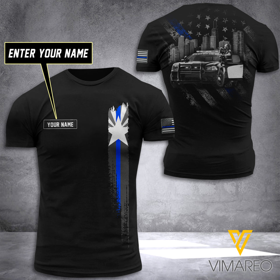 Arizona BLUE LINE CUSTOMIZE T SHIRT 3D PRINTED TMT