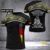 GERMAN SOLDIER  CUSTOMIZE T SHIRT 3D PRINTED TMTL VETERAN