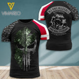Denmark VETERAN CAMO T SHIRT 3D PRINTED 712