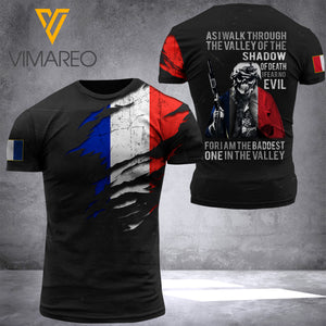 french soldier T SHIRT 3D PRINTED TMTL shadow