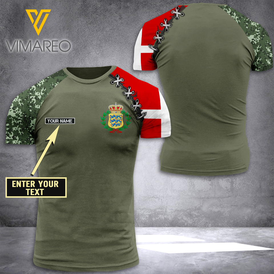 Denmark CUSTOMIZE T SHIRT 3D PRINTED ZAQ