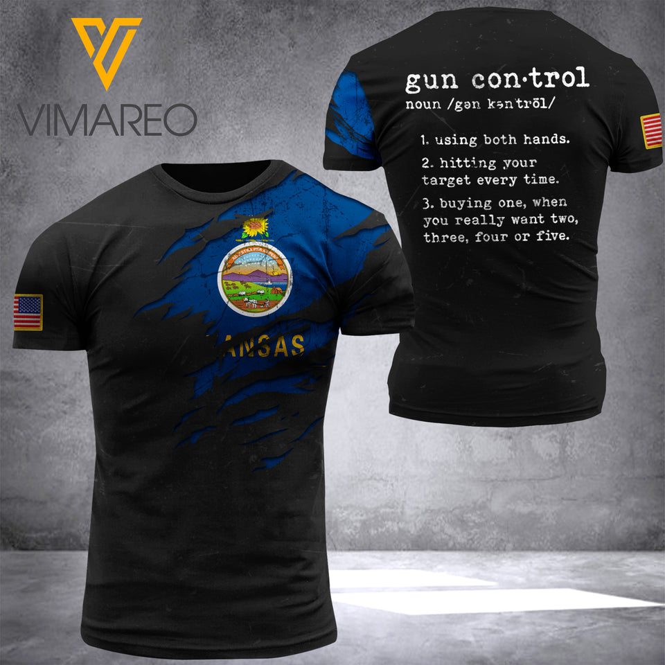 kansas T SHIRT 3D PRINTED TL273 ZAKA