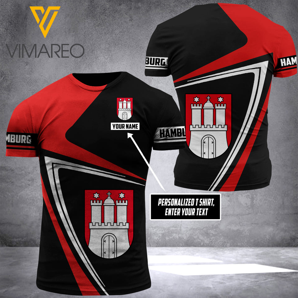 Hamburg CUSTOMIZE T SHIRT 3D PRINTED TL166