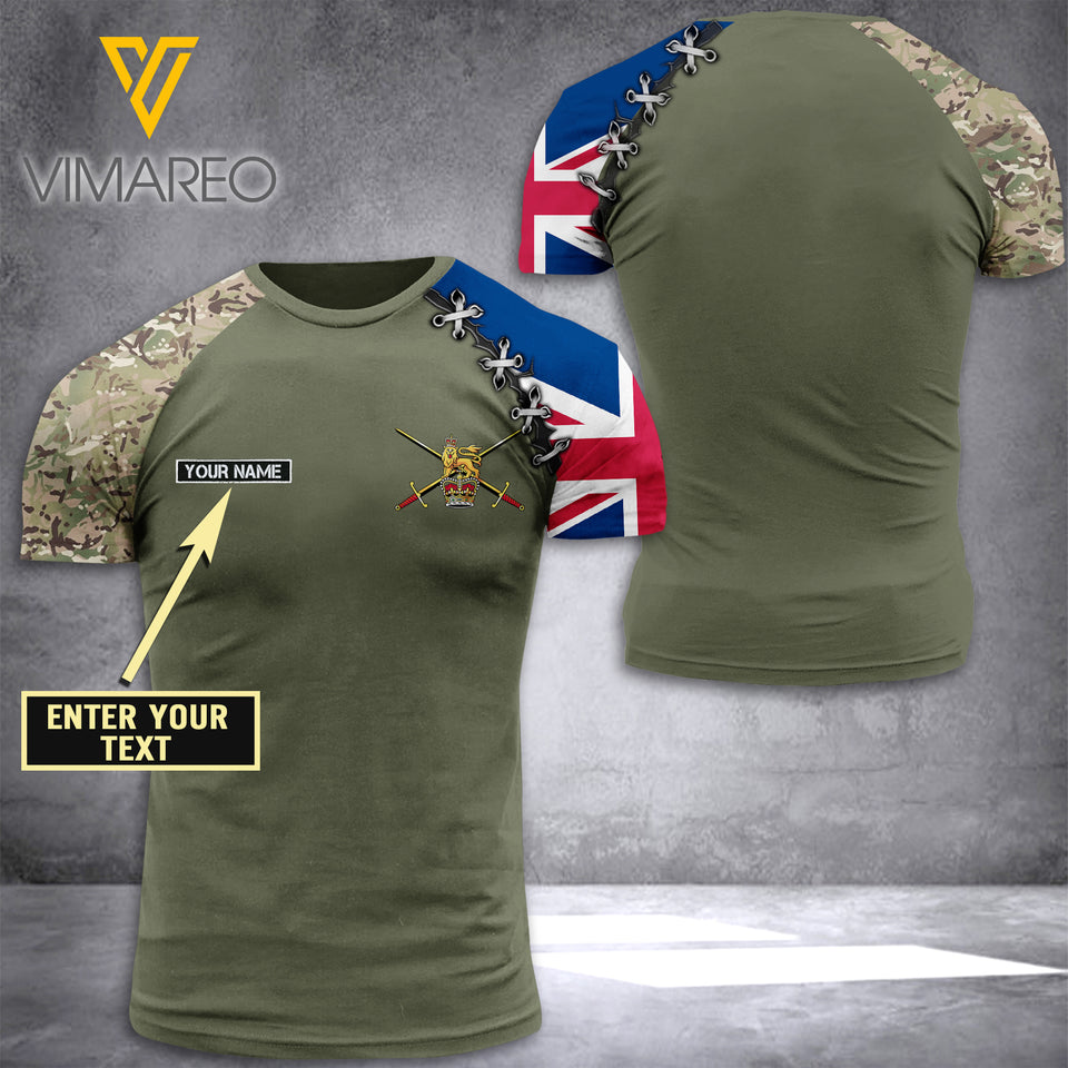 BRITISH CUSTOMIZE T SHIRT 3D PRINTED ZAQ
