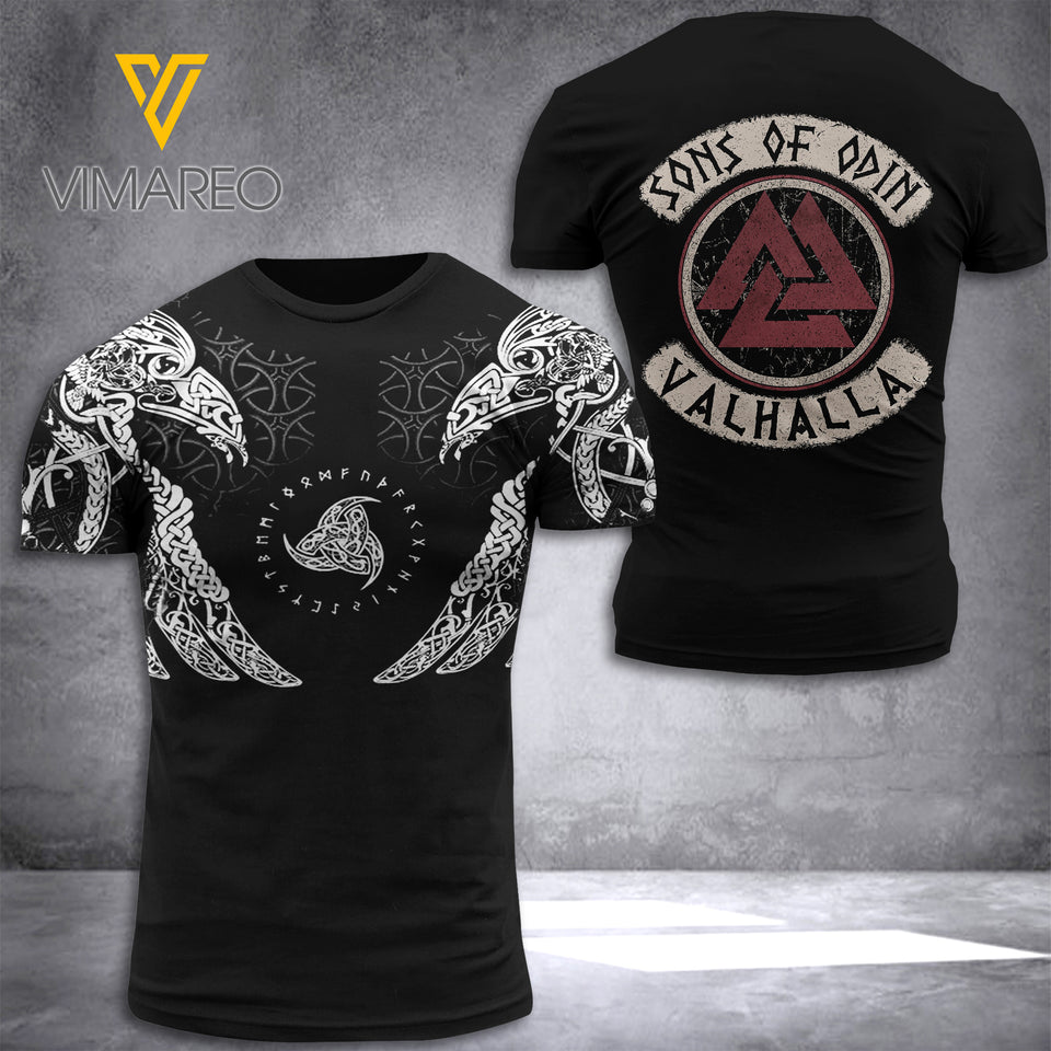 VIKING VALHALLA T SHIRT 3D PRINTED TMTl