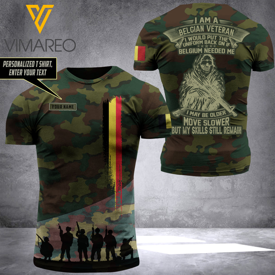 belgium CAMO CUSTOMIZE T SHIRT 3D PRINTED TMTL BROTHER